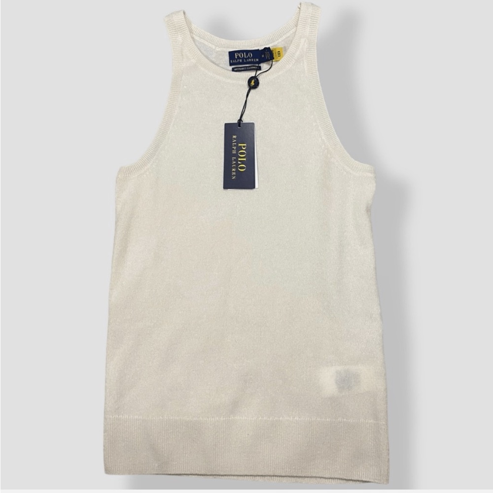 New Polo Ralph Lauren Womens Cashmere Sleeveless Tank Top Sweater size small